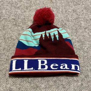 LL Bean Knit Katahdin Pom Pom Beanie Hat